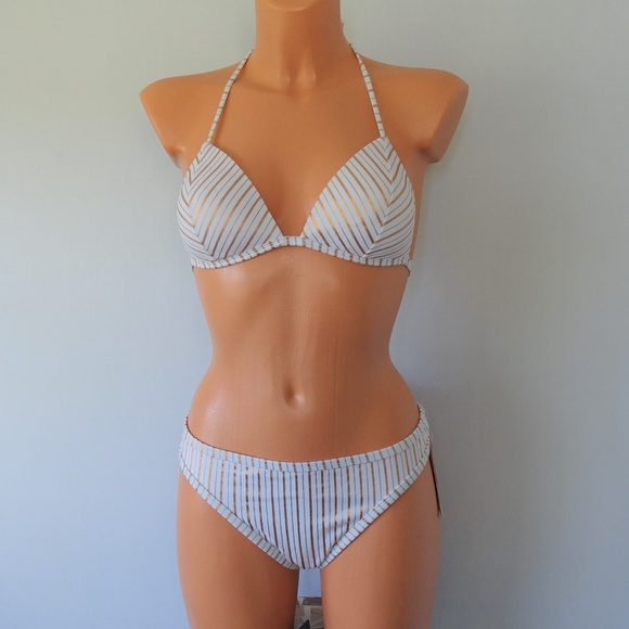 Hula Honey Other - Hula Honey 2Pc Junior Oceanfront Stripe Bi…